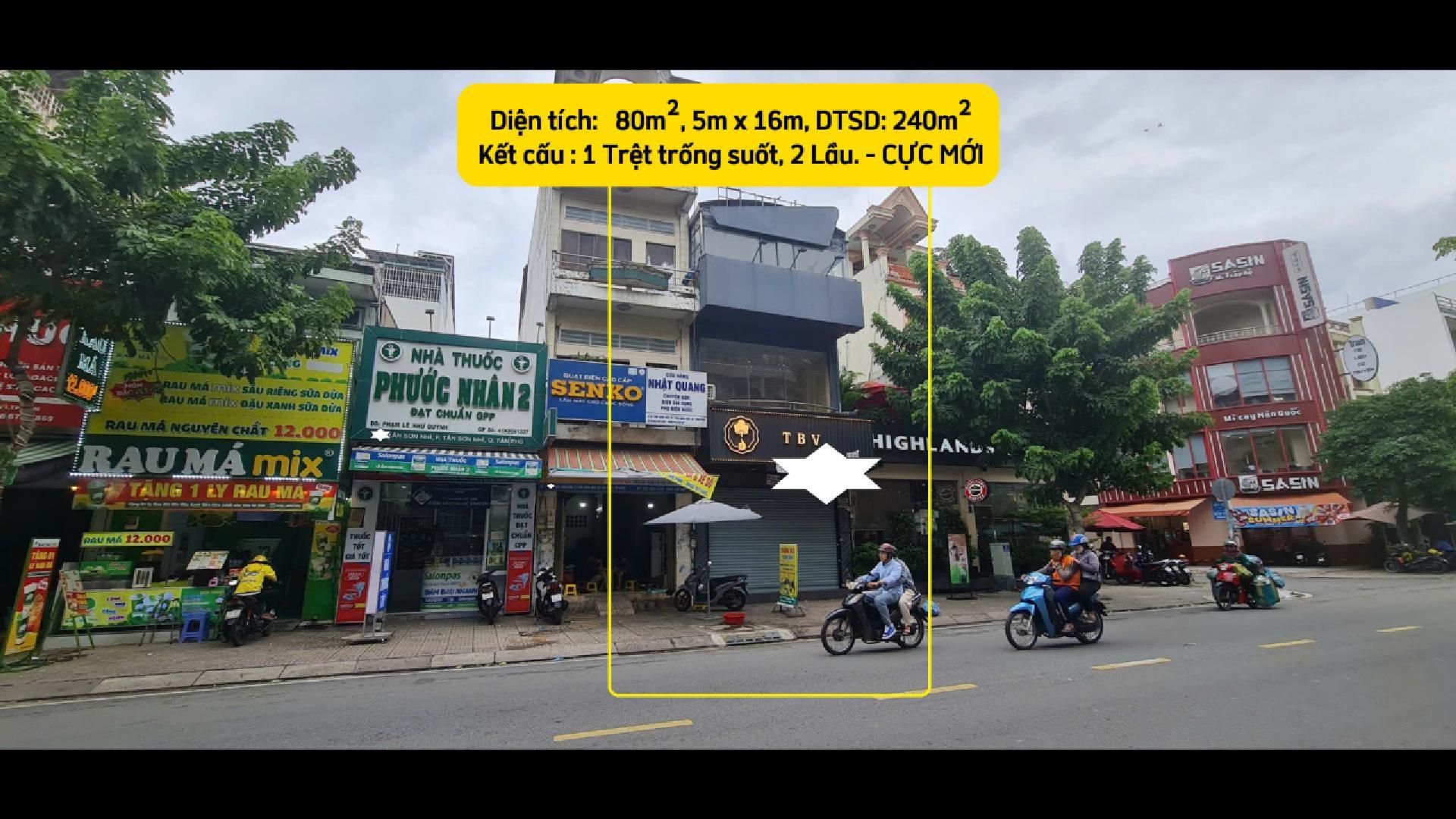 Cho thuê nhà mặt tiền Tân Sơn Nhì 80m², 2 Lầu - 22Triệu-CỰC SẦM UẤT - Ảnh chính